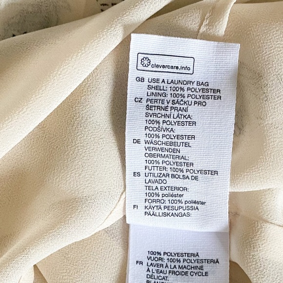 & Other Stories Cream Print Sleeveless Pleated Blouse S - Picture 7 of 7